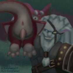 rengar_(lol), smolder_(lol), league_of_legends, mythology, riot_games