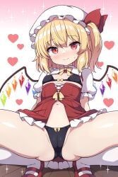 flandre_scarlet, the_embodiment_of_scarlet_devil, touhou, rizento, black_bra