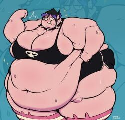 valbun_(oc), valbun, vhite9, 1girls, bbw