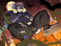 5_fingers, anthro, beard, black_nose, blue_eyes