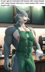 legoshi_(beastars), beastars, netflix, starbucks, kovasfox