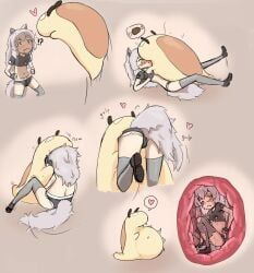 sachiho, echidna_wars_dx, digesting_live_prey, digesting_prey, female_prey