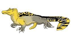 bodily_fluids, dinosaur, feral, genital_fluids, genitals