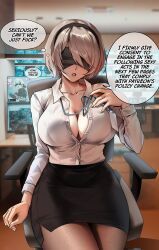 yorha_2b, nier, nier:_automata, nier_(series), foxy_rain_(foxyreine)