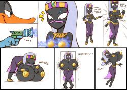 daffy_duck, queen_tyr'ahnee, duck_dodgers, nitro, bra_snap