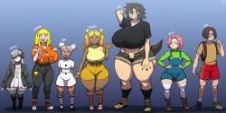 carrie_krueger, leslie_(tawog), penny_fitzgerald, rob_(the_amazing_world_of_gumball), sarah_g_lato