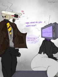 51mp_cameraman_(skibidi_toilet), tv_woman_(skibidi_toilet), skibidi_toilet, airfryer87, 1boy