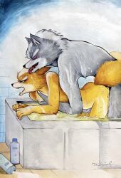 fox_mccloud, wolf_o'donnell, nintendo, star_fox, ulala_ko