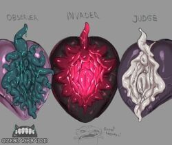 the_invader_(zeblackballd), the_judge_(zeblackballd), the_observer_(zeblackballd), original, zeblackballd_(artist)