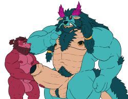 mythology, amideo, abs, anthro, balls