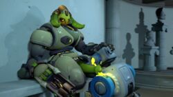 orisa, training_bot_(overwatch), overwatch, rtsfm, ambiguous_gender