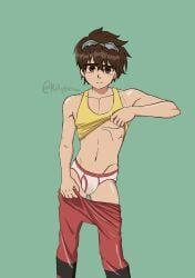 dan_kuso, bakugan, kityeou, ass_visible_through_thighs, blush_lines