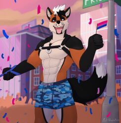 bitnarukami, abs, anthro, bisexual_pride_colors, bulge