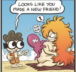 nerd_(nerd_and_jock), tiger_(nerd_and_jock), nerd_and_jock_(webcomic), 1animal, 1girls