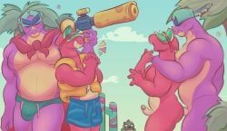 buzz_(brawl_stars), doug_(brawl_stars), pierce_(brawl_stars), dinosaur