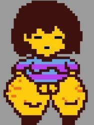frisk, frisk_(undertale), undertale_(series), cellulite, closed_eyes