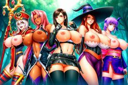 ayane_(doa), high_inquisitor_whitemane, ingrid_(taimanin_asagi), sally_whitemane, sorceress_(dragon's_crown)
