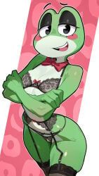 ribbit_(the_amazing_digital_circus), the_amazing_digital_circus, laz_gm, 1girl, bra