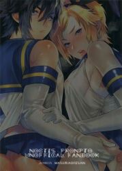 noctis_lucis_caelum, prompto_argentum, shimakaze_(kantai_collection)_(cosplay), final_fantasy_xv, masurao