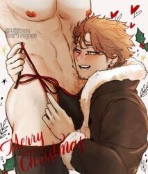 endeavor_(my_hero_academia), enji_todoroki, keigo_takami, christmas, my_hero_academia