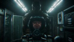 husk_(barotrauma), barotrauma, 1boy, 1girls, ammo_box