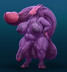 bulkrolly, anthro, balls, ballsack_nipples, big_balls