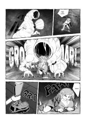 sage_(high_guardian_spice), high_guardian_spice, drav_jack, big_breasts, black_and_white