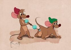 gus_(cinderella), jaq_(cinderella), disney, bizymouse, anal_beads