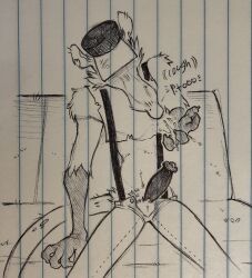 superratbike64, anthro, balls, bodily_fluids, clothing