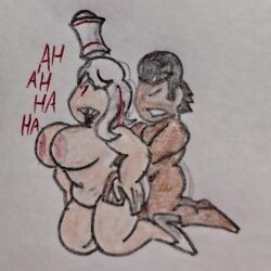 mlarkko_(kayjohn76alt), promoted_white_queen_(spamueljackson2020), 1boy, 1girls, black_hair