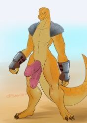 lizardfolk_(dnd), original_character, sarctrue, animal_genitalia, animal_penis