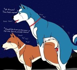 ginga_(series), ginga_densetsu_weed, rollriver, akita_inu, bodily_fluids
