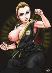 tory_nichols, cobra_kai, tora_tora, 1girls, abs