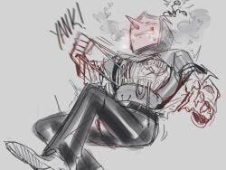 tenna_(deltarune), deltarune, sl0pfest, 1boy, biting_lip
