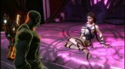 aphrodite_(god_of_war), kratos, auburn_hair, big_breasts, big_penis