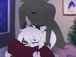 benji_(beanii), beanii, 2boys, after_sex, anal