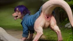 animal_genitalia, cloaca, female, feral_only, forest