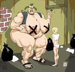 ms._clown, vkorg, 1boy, 1girls, back_alley