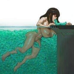 werm_(parasite_infection), modeseven, all_the_way_through, body_invasion, breasts