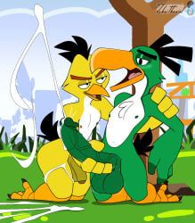 chuck_(angry_birds), hal_(angry_birds), pig_(angry_birds), angry_birds, angry_birds_friends