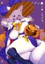 samoyed-chan_(kishibe), halloween, holidays, kishibe, anthro