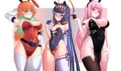 mori_calliope, ninomae_ina'nis, takanashi_kiara, takanashi_kiara_(1st_costume), hololive