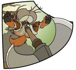 rubberskunktoo, anthro, axe, barbarian, barbarian_outfit