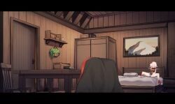 original, nyong_nyong, armoire, bare_shoulders, bed