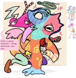 illoost, paironormals, zooble_(tadc), zooble_(the_amazing_digital_circus), big_blue_bubble