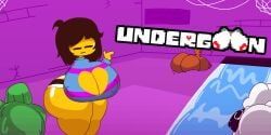 female_frisk, frisk, frisk_(undertale), frisky_(undergoon), froggit