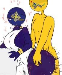qing_dynasty_(countryhumans), countryhumans, countryhumans_girl, blue_body, blue_pupil