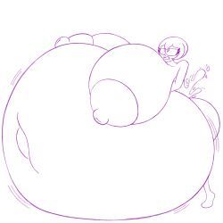 lucia_(migu), migu, belly_bulge, cumflation, huge_balls
