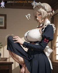 fatui, sandrone_(genshin_impact), genshin_impact, machine_muse, !?