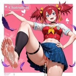 fairy_tail, 1girl, 5_toes, after_anal, anus